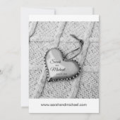 Élégante Carte Traditionnelle de Mariage Photo Enr (Dos)