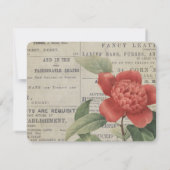 Elégante carte Vintage Flat Flat Flat Note (Dos)