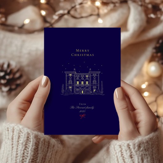 Élégante carte Vintage Joyeux Noël chic