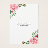 Élégante Cartes d'affichage à oreille rose rose pâ (Dos)