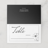 Elégante Cartes de Mariage noir et blanc (Extérieur déplié)