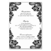 Élégante Cartes Détail Mariage en dentelle noire (Dos)