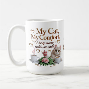 Elegante Cat Comfort Mok – 15 oz Classic Gift