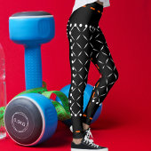 Elegante Cat Maam Grappig Zwart Wit Gepersonalisee Leggings