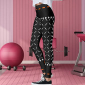 Elegante Cat Maam Grappig Zwart Wit Gepersonalisee Leggings