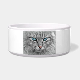 Elegante Cat Portrait Bowl – Regal Feline Design Voerbakje