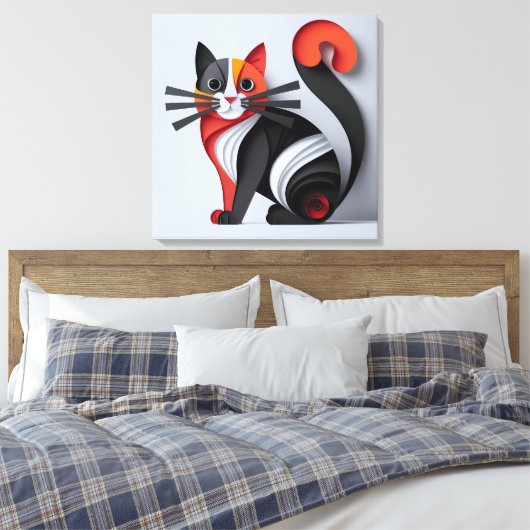Elegante Cat wanddecoratie (Insitu (Slaapkamer))