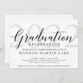 Élégante Célébration de Graduation Invitation (Devant / Derrière)