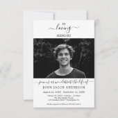 Élégante célébration de la vie Invitation avec pho (Devant)