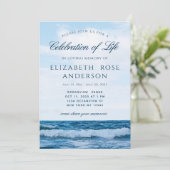 Élégante célébration de la vie Invitation commémor (Debout devant)
