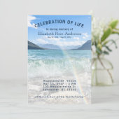 Élégante célébration de la vie Invitation commémor (Debout devant)