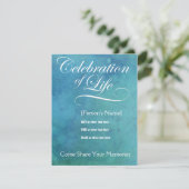 Élégante célébration de la vie Invitation commémor (Debout devant)