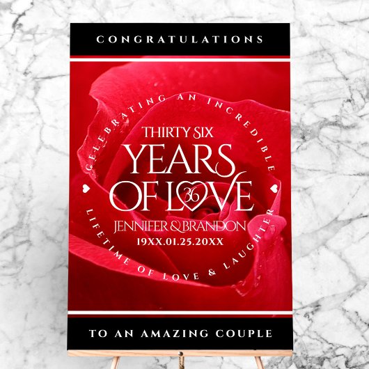 Élégante célébration du 36e anniversaire du Mariag