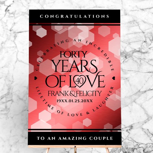 Élégante célébration du 40e anniversaire du Mariag