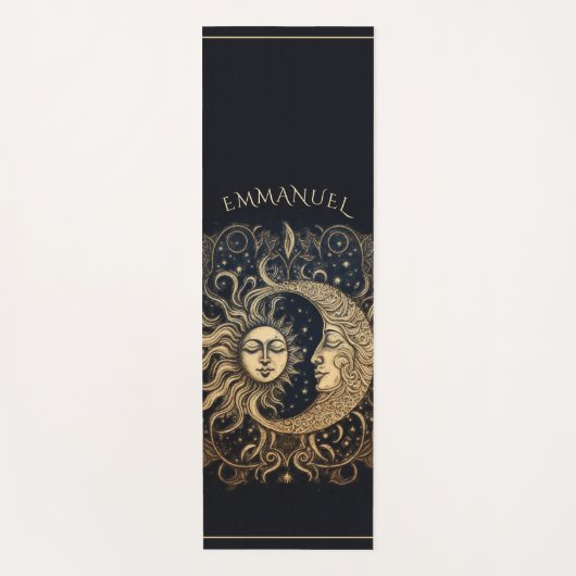 Elegante Celestial Sun Moon gepersonaliseerd Yogamat (Voorkant)