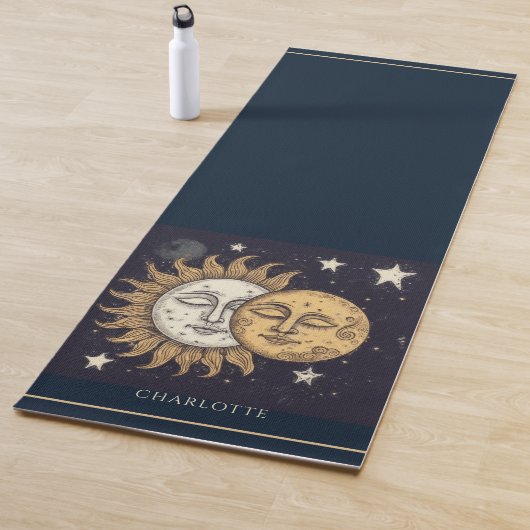 Elegante Celestial Sun Moon gepersonaliseerd Yogamat (In situ)