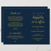 Élégante cérémonie de Mariage rustique Programmes  (Devant / Derrière)