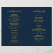 Élégante cérémonie de Mariage rustique Programmes  (Dos)