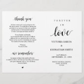 Élégante cérémonie de Mariage rustique Programmes  (Devant)