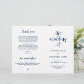 Élégante cérémonie de Mariage rustique Programmes  (Debout devant)