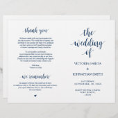 Élégante cérémonie de Mariage rustique Programmes  (Devant / Derrière)