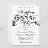 Élégante cérémonie des Mariages blancs Invitations (Devant)