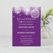 Élégante chaîne violette faire-part de mariage de (Debout devant)