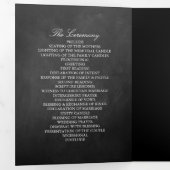 Elegante Chalkboard bruiloft Drieluik Programma (Binnenzijde eerst)