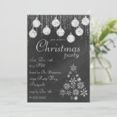 Elegante Chalkboard Kerst Uitnodigingen (Staand voorkant)