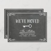 Elegante Chalkboard Key Bewegende Aankondiging (Voorkant / Achterkant)