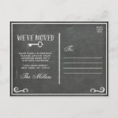 Elegante Chalkboard Key Bewegende Aankondiging (Achterkant)