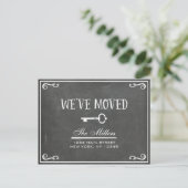Elegante Chalkboard Key Bewegende Aankondiging (Staand voorkant)