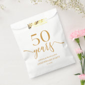 Elegante Champagne 50ste bruiloft Jubileum Bedankzakje (Gezegeld)