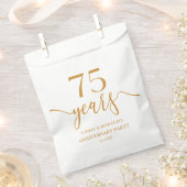 Elegante Champagne 75ste bruiloft Jubileum Bedankzakje (Geknipt)