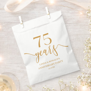 Elegante Champagne 75ste bruiloft Jubileum Bedankzakje