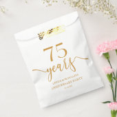 Elegante Champagne 75ste bruiloft Jubileum Bedankzakje (Gezegeld)