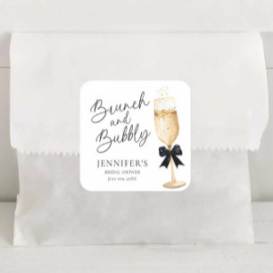 Elegante champagne bruiloft sticker