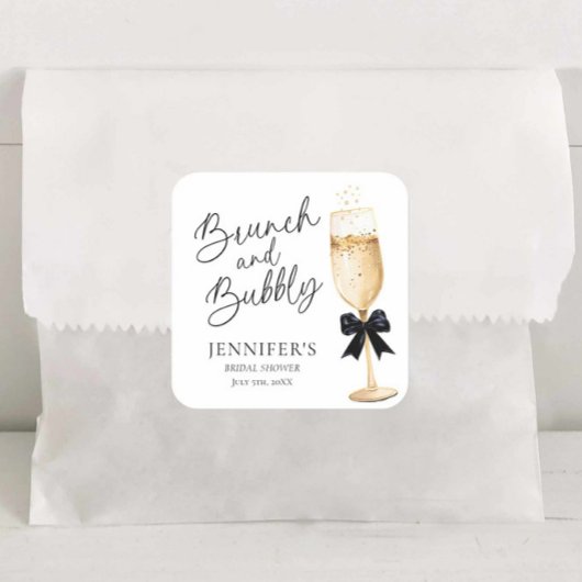 Elegante Champagne Bruiloft Sticker