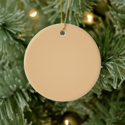 Elegante champagne stevige kerst keramisch ornament (Boom)