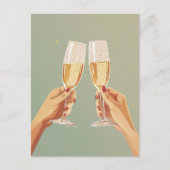 Elegante champagne toast viering briefkaart (Voorkant)