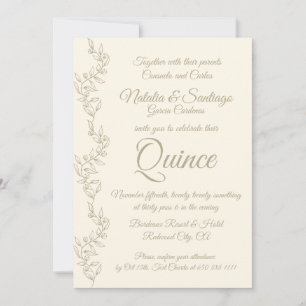 Elegante Champagne Twins Quince Skater Butterfly Kaart