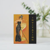 Elegante Champagne Vier Uitnodiging (Staand voorkant)