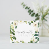 Elégante Chanson florale blanche demande carte pos (Debout devant)