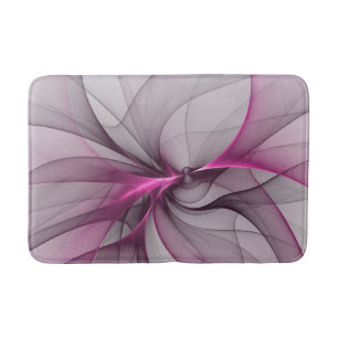 Elegante Chaos Moderne Abstracte Roze Fractale Kun Badmat