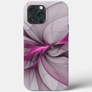 Elegante Chaos Moderne Abstracte Roze Fractale Kun iPhone 13 Pro Max Hoesje