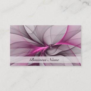 Elegante Chaos Moderne Abstracte Roze Fractale Kun Visitekaartje