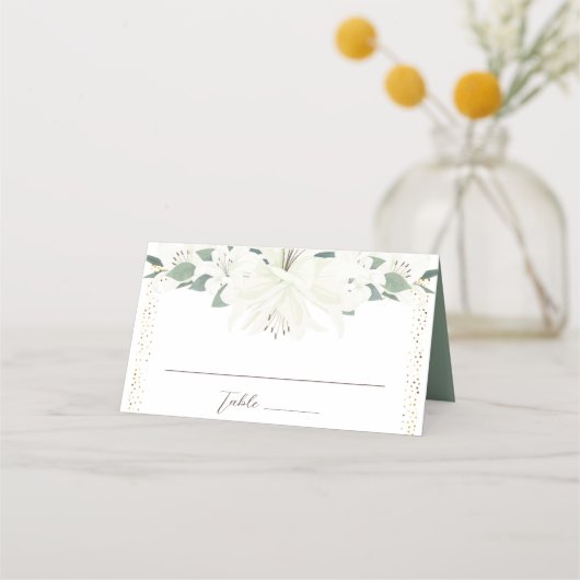 Elegante Charm Green Wildflower bruiloft (Voorkant)