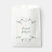 Elegante Charm Green Wildflower bruiloft Bedankzakje (Voorkant)