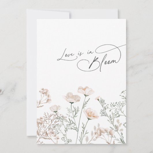 Elegante Charm Lila Roze Wildflower Vrijgezellenfe Kaart (Achterkant)