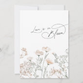 Elegante Charm Sage Groene Wilde Bloem Bruiloft Fe Kaart (Achterkant)